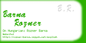 barna rozner business card